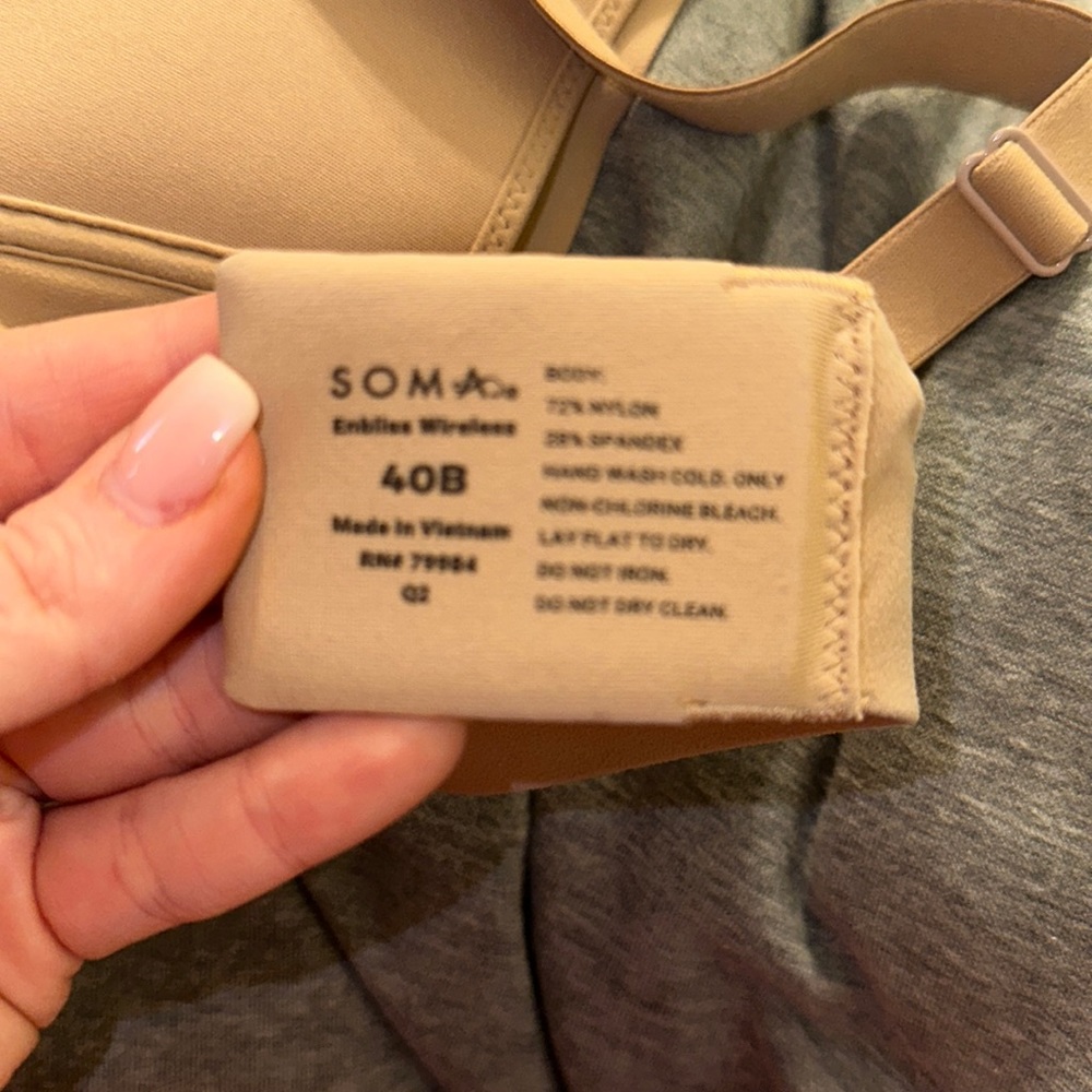 NWT Soma wireless enbliss beige 40D